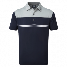 FootJoy Heather Colour Block Lisle pánské triko, tmavě modrá/šedá DOPRODEJ
