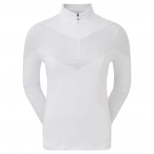 FootJoy Engineered Jersey Half Zip dámská golfová mikina, bílá DOPRODEJ