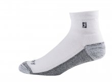 FootJoy ProDry Quarter pánské golfové ponožky, bílé/šedé