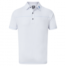 FootJoy Solid Pique with Spine Stitch pánské triko, bílé DOPRODEJ