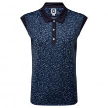 FootJoy Print Interlock dámské golfové triko, tmavě modré, vel. S DOPRODEJ