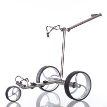 trendGOLF STREAKER S golfový elektrický vozík, nerez, stříbrná kola, baterie až 36 jamek