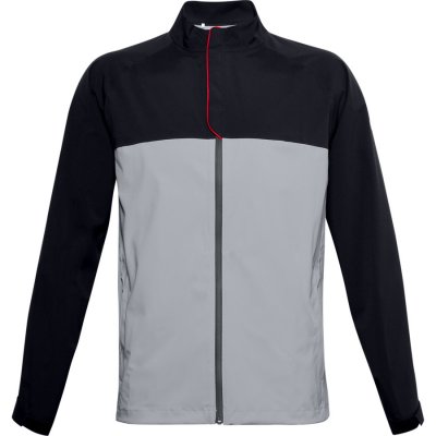 Under Armour Stormproof Golf Rain pánská bunda, světle šedá/černá DOPRODEJ