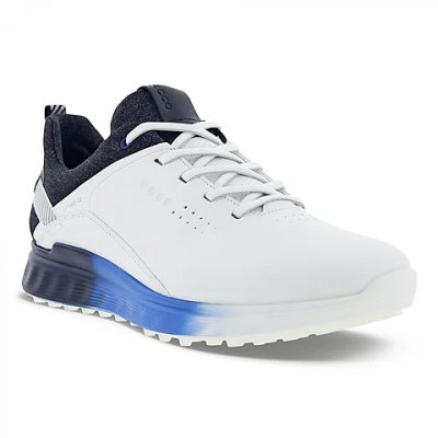 ECCO S-Three pánské golfové boty, bílé/modré