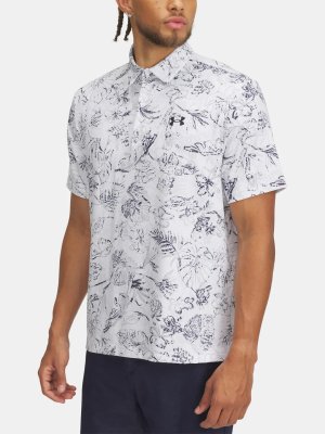 Under Armour Playoff 3.0 Printed pánské triko, bílé