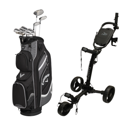 Callaway Solaire 24 dámský kompletní set, pravý + AXGLO TRILITE golfový vozík