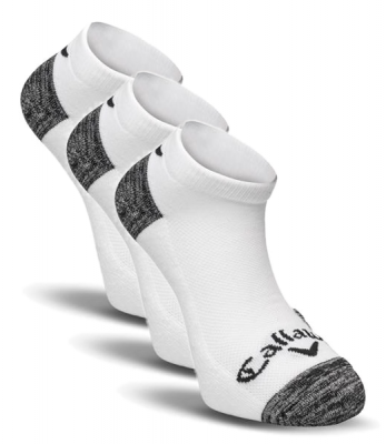 Callaway Sports Low Cut pánské golfové ponožky, 3 páry, bílé