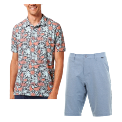 TravisMathew pánský letní golfový outfit