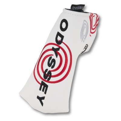 Odyssey Swirl headcover na putter, blade, bílý