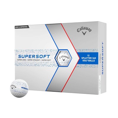 Supersoft Splatter 360 Blue golfové míče - bílé 12 ks