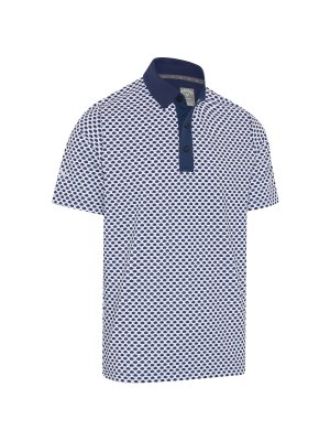 Callaway Hedgehog pánské golfové triko, bílé/tmavě modré