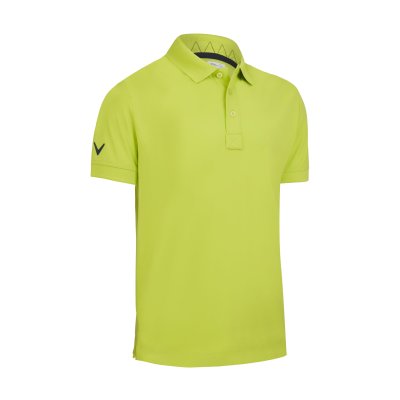 Callaway Solid Ribbed pánské golfové triko, limetkové
