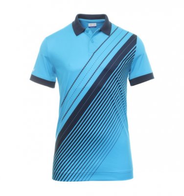 Callaway Track Printed pánské golfové triko, modré, vel. M DOPRODEJ