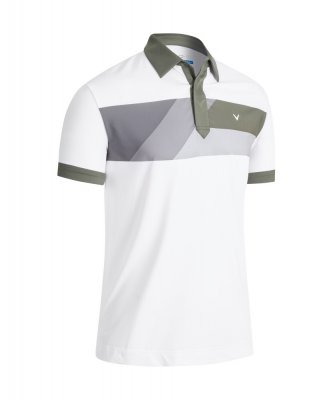 Callaway Gradient Colour Block pánské golfové triko, bílé, vel. S DOPRODEJ
