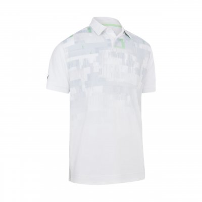 Callaway Multi-Color Glitched Print pánské golfové triko, bílé