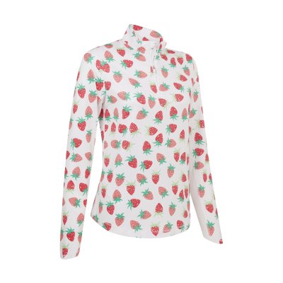 Callaway Strawberries Sun Protection dámské triko s dlouhým rukávem, bílé