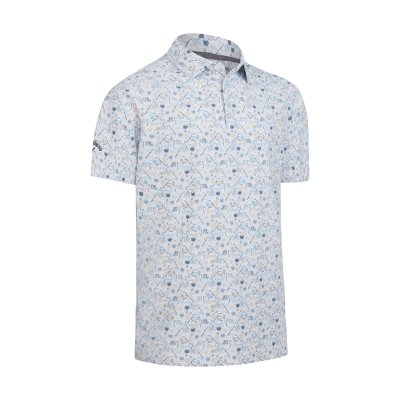 Callaway Golf Novelty Print pánské golfové triko, bílé, vel. XXL DOPRODEJ