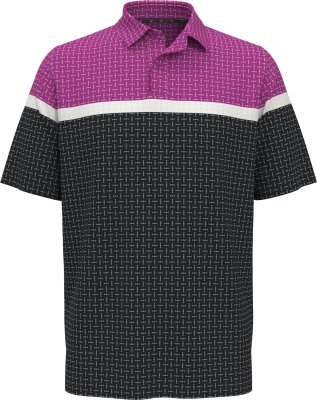 Callaway Classic Geo Print pánské golfové triko, fialové/tmavě šedé