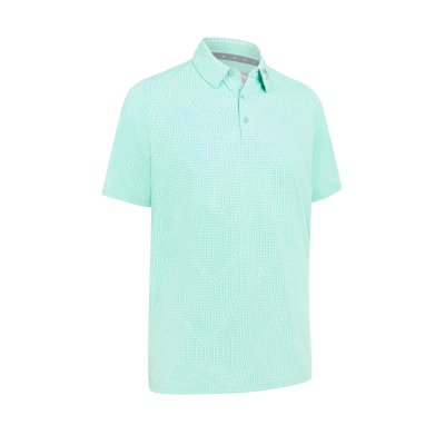 Callaway  Warped Gingham Print pánské golfové triko, světle zelené