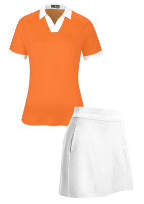 Callaway dámská letní kombinace oranžová/bílá