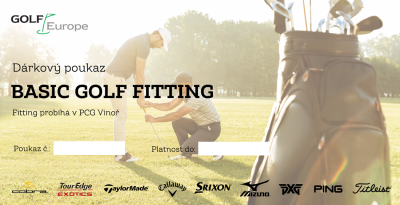 Dárkový poukaz BASIC GOLF FITTING