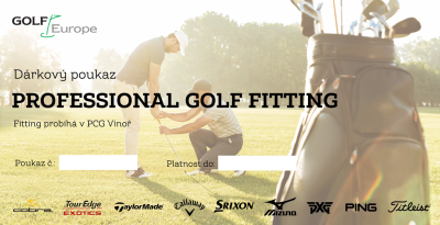 Dárkový poukaz PROFESSIONAL GOLF FITTING