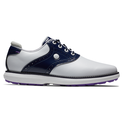 FootJoy Traditions Wide dámské golfové boty, bílé/tmavě modré, vel. 6 UK DOPRODEJ