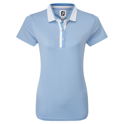 FootJoy Birdseye dámské golfové triko, světle modré, vel. S DOPRODEJ