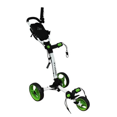 AXGLO TRILITE golfový vozík, BÍLÝ se zelenými koly