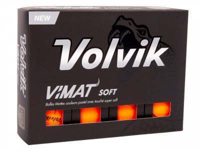 Volvik Vimat Soft golfové míče - oranžové matné 12 ks