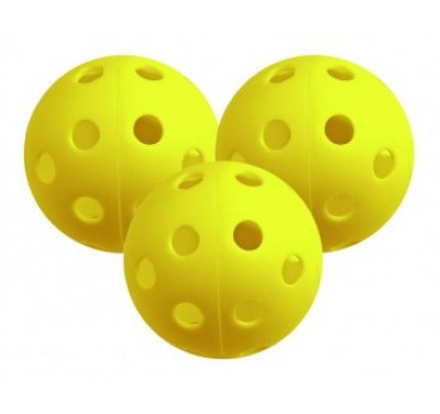 Longridge plastové děrované treninkové míčky s otvory 6 ks, žluté