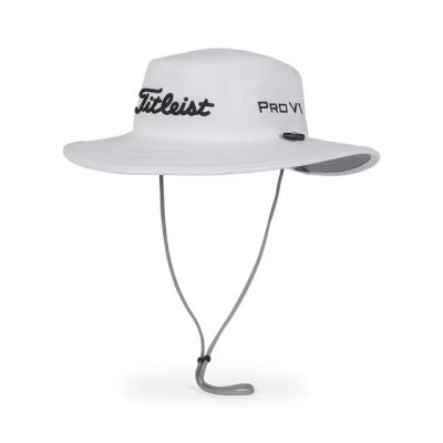 Titleist Tour Aussie golfový klobouk proti slunci, bílý/černý