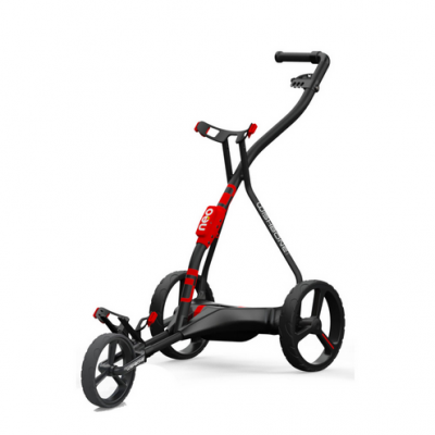 Wishbone NEO elektrický golfový vozík, baterie 18 jamek, černý/červený