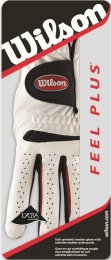 Wilson Feel Plus pánská golfová rukavice bíločerná, pravá, vel. S, DOPRODEJ