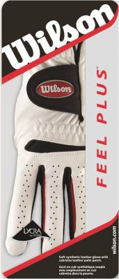 Wilson Feel Plus pánská golfová rukavice bíločerná, pravá, vel. S, DOPRODEJ