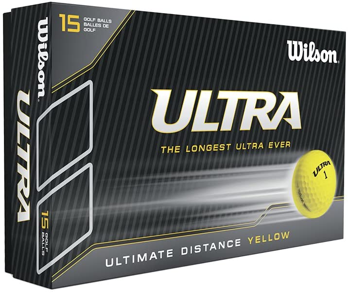 Levně Wilson Ultra Ultimate Distance golfové míče žluté (15 ks balení)