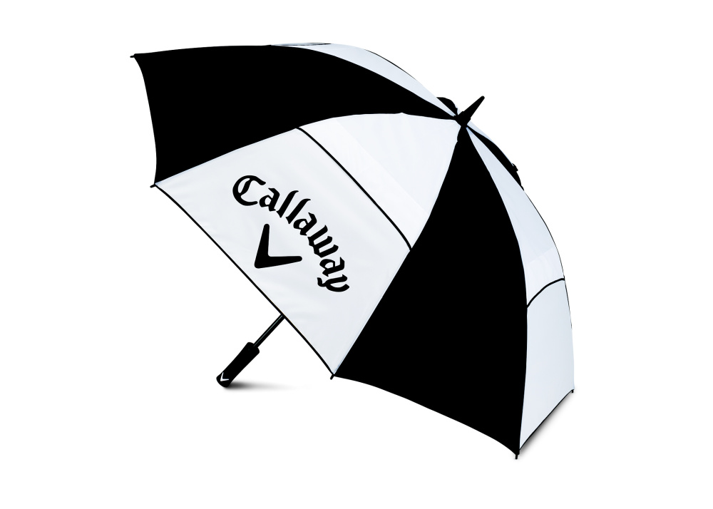 Levně Callaway Clean Logo golfový deštník 60'' (152 cm), černý/bílý