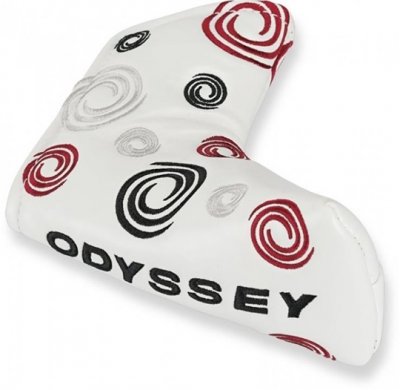 Odyssey Swirl headcover na putter, blade, bílý