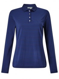 Callaway Tonal Stripe dámské golfové triko s dlouhým rukávem, tmavomodré DOPRODEJ