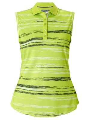 Callaway Space Dyed Stripe dámské golfové triko bez rukávů, světle zelené DOPRODEJ