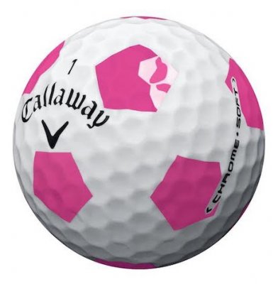 Callaway Chrome Soft Truvis Technology golfové míče - bílé/růžové 1 ks