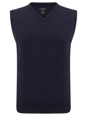 Callaway Merino V-Necked pánská golfová vestička, tmavomodrá DOPRODEJ