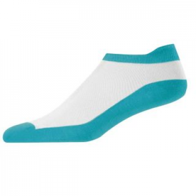 FootJoy Golfleisure dámské golfové ponožky, bílá/tyrkysová