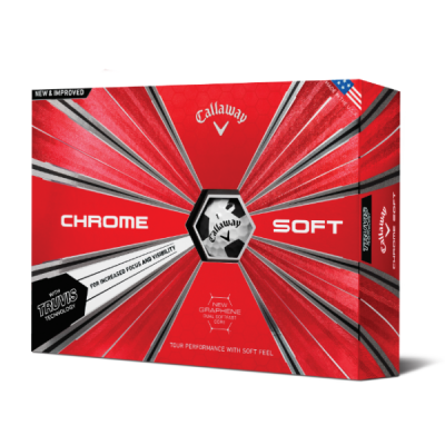 Callaway Chrome Soft Truvis Technology 18 golfové míče - bílé/černé 12 ks