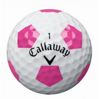 Callaway Chrome Soft Truvis Technology 2018 golfové míče - bílé/růžové 1 ks