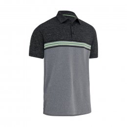 Callaway Heathered Chest Stripe pánské golfové triko, šedé DOPRODEJ
