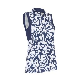 Callaway Abstract Floral dámské triko bez rukávů, tmavě modré/bílé