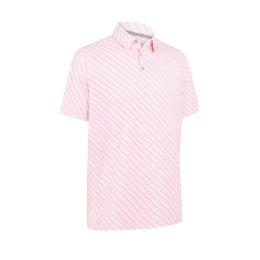 Callaway Twill Print pánské golfové triko, bílé/růžové