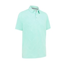 Callaway  Warped Gingham Print pánské golfové triko, světle zelené