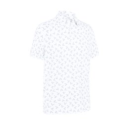 Callaway All-Over Large Chev Printed pánské golfové triko, bílé